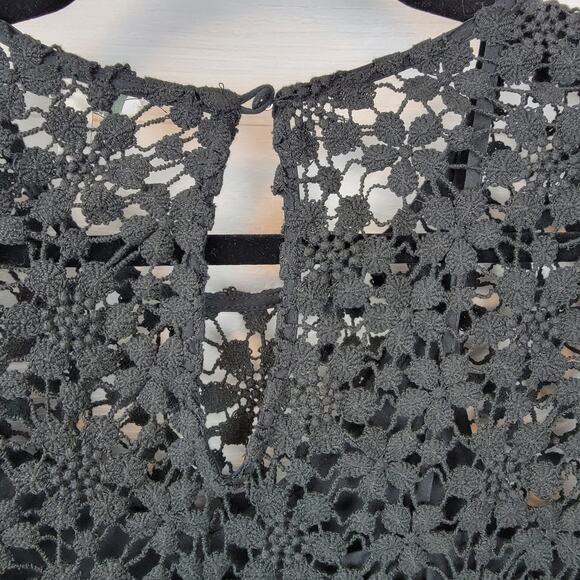 Joie Cotton Crochet Lace Dress Black XS - Picture 5 of 12